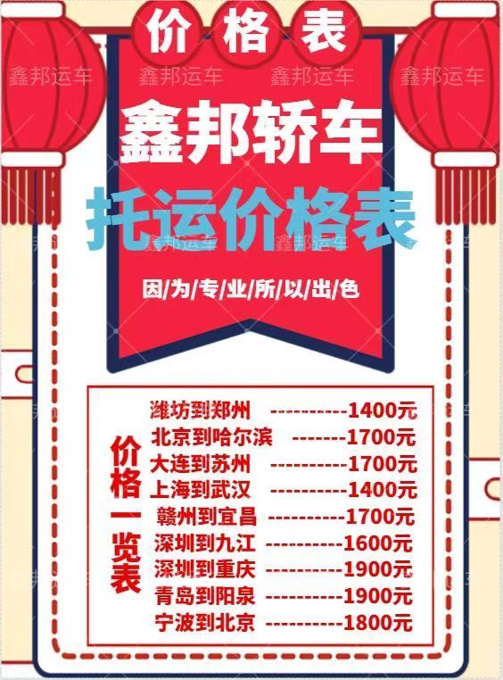 轎車托運價格大揭秘！全國各大城市托運費用一覽無余！   